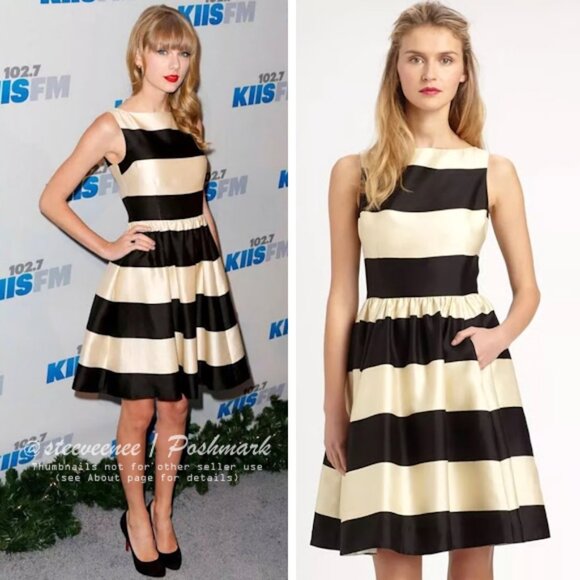Kate Spade Striped Carolyn Dress ASO Taylor Swift - Picture 1 of 9